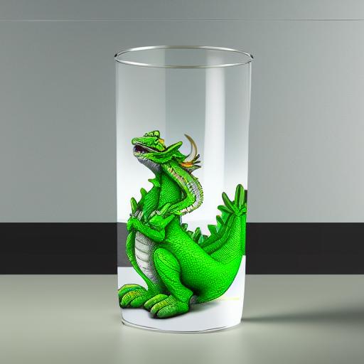 SILO Glass WATER PIP  6.5-inch Dragon (SILO101)