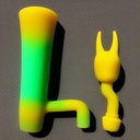 SILICONE YELLOW HAIR DUDE HANDPIPE SL5057